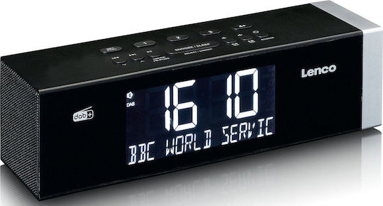 Lenco Dab+ Fm Bluetooth 5.0 Clock Radio Led Display Dual Alarm Black