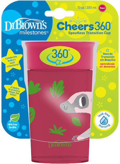 Dr. Brown's Baby Cup made of Plastic Fuchsia Pink 300ml for 9m+m+