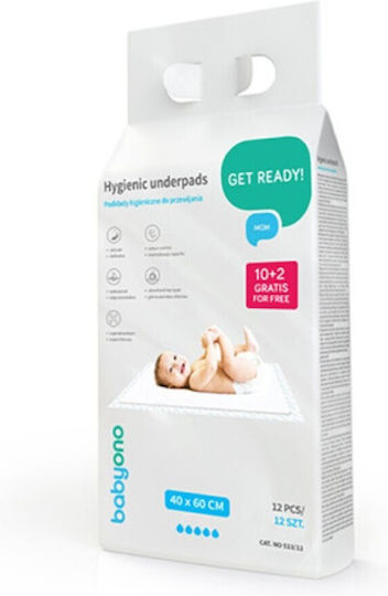 Babyono Σελτεδάκια Λευκό 40x60εκ. 12τμχ