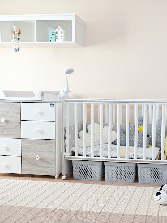 Lorelli Convertible Baby Crib White with Mattress 120x120cm
