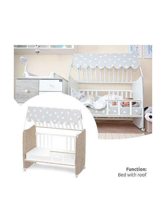 Lorelli Convertible Baby Crib White with Mattress 120x120cm