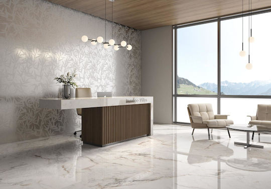 Pamesa Ceramica Placă De Podea / Montat Pe Perete Pentru Interior Finisaj Lucios 120x60cm Alb