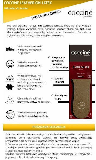 Coccine Δερμάτινοι Ανατομικοί Πάτοι Παπουτσιών 103073/36 2τμχ