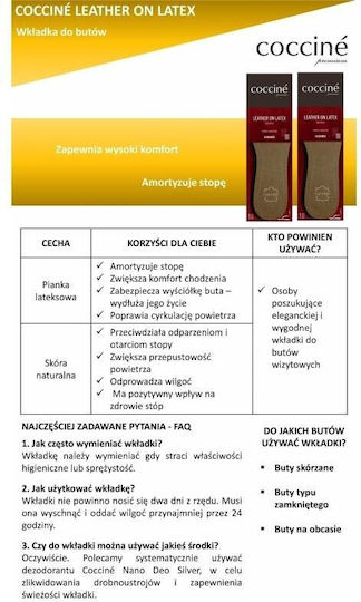 Coccine Tălpi Anatomici din Piele 103073/41 2 Bucăți
