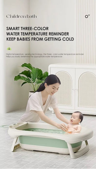 Little Mom Cadă Pliabilă pentru Bebeluși cu Termometru Gri