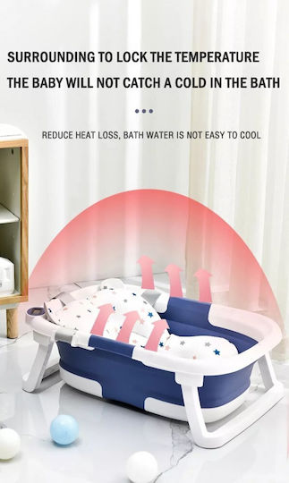 Little Mom Cadă Pliabilă pentru Bebeluși cu Termometru Roz