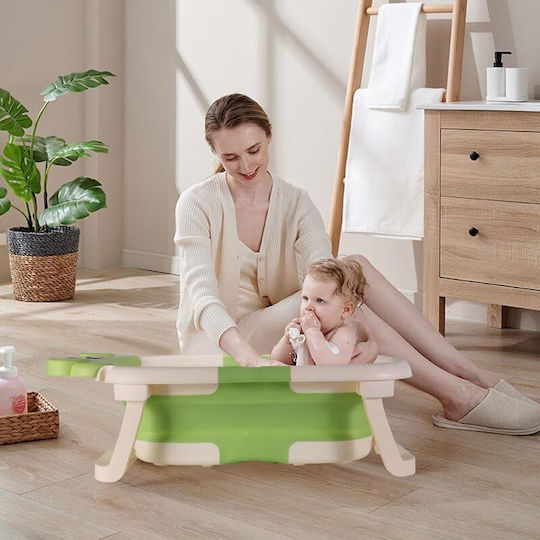 Little Mom Cadă Pliabilă Pentru Bebeluși cu Termometru Verde