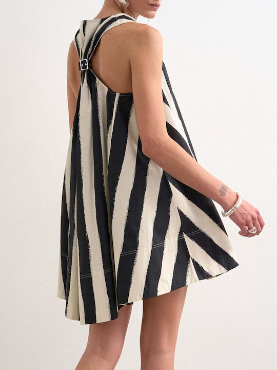 Summer Mini Evening Ecru Dress 31000777-Black