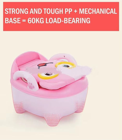 Little Mom Potty Toilet with Lid Pink