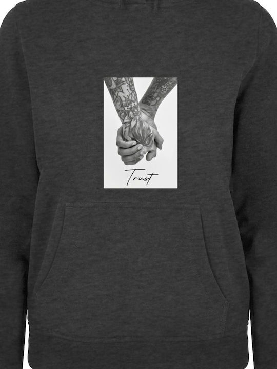Ladies Women's Sweatshirt with Hood Charcoal