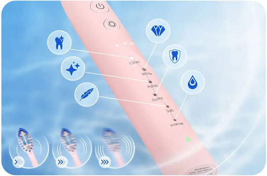 Smartic Elektrische Zahnbürste mit Reiseetui Rosa