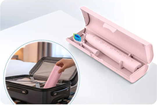 Smartic Elektrische Zahnbürste mit Reiseetui Rosa
