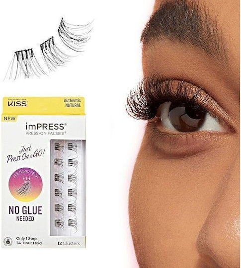 Kiss ImPRESS Press-on Τουφάκια Authentic Natural 12τμχ