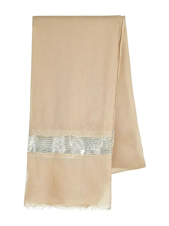 Ble Resort Collection Γυναικείο Φουλάρι Μπεζ