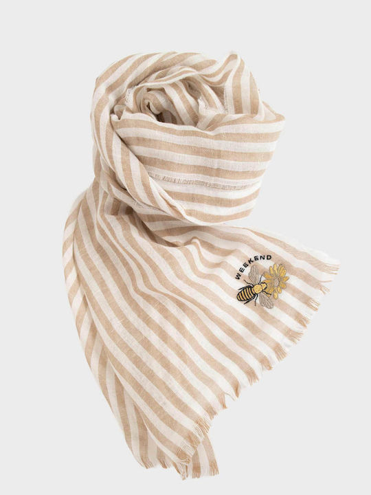 Weekend Maxmara Γυναικείο Φουλάρι Λευκό