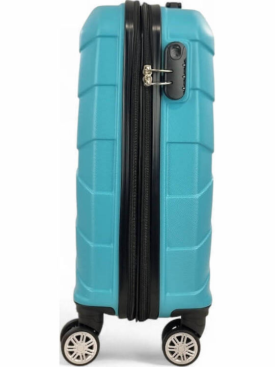 Greenwich Polo Club Cabin Hard Light Blue Travel Suitcase with 4 Wheels Height 55cm
