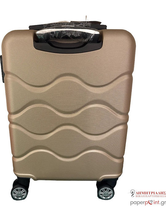 Greenwich Polo Club Cabin Hard Travel Suitcase Gold with 4 Wheels Height 55cm