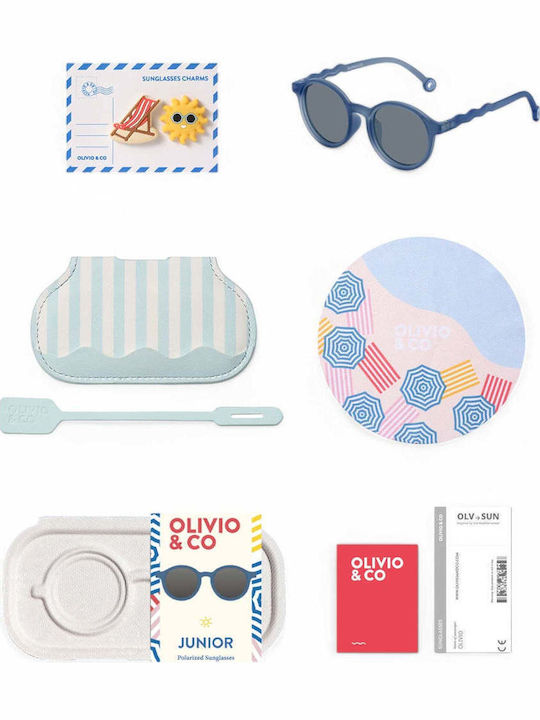 Olivio & Co Oval Kids Sunglasses with Polarized Blue Lenses for 5-12 Years