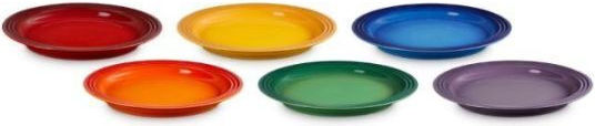 Le Creuset Placă Joasă Multicoloră cu Diametru 27cm 6 Bucăți