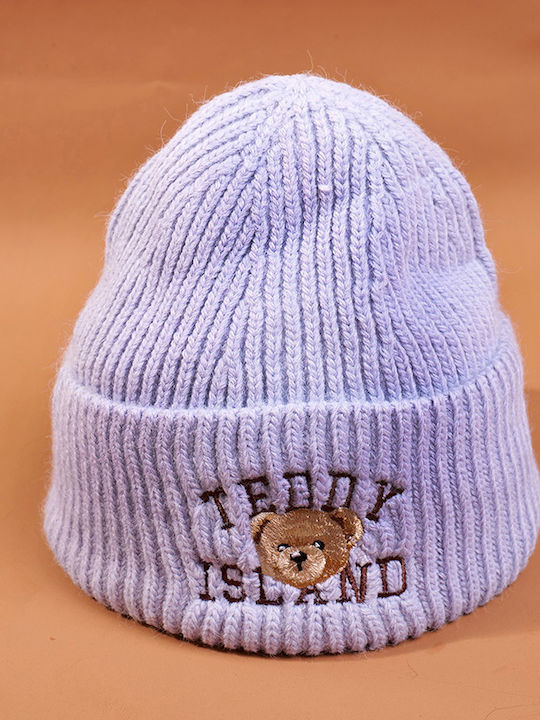 Beanie Unisex Σκούφος Πλεκτός σε Μωβ χρώμα