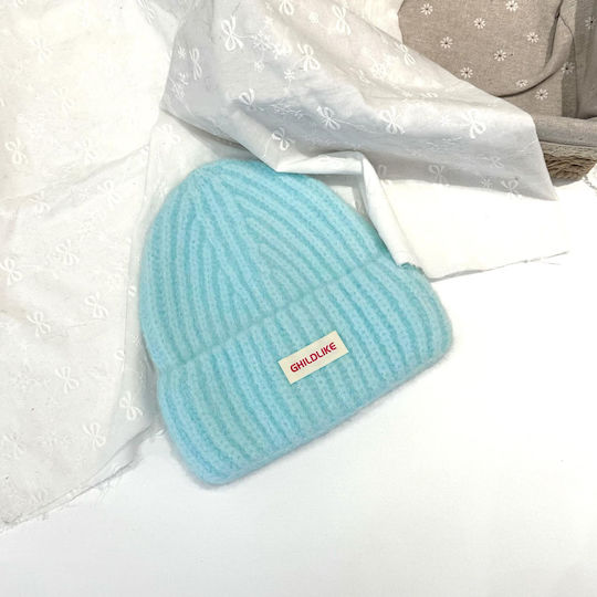 Unisex Beanie Knitted Hat in Blue Color
