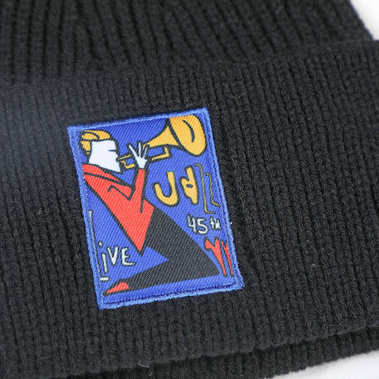 Beanie Unisex Σκούφος Πλεκτός σε Μαύρο χρώμα
