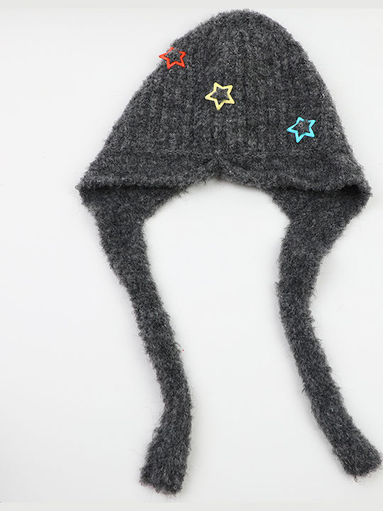 Beanie Unisex Σκούφος Πλεκτός σε Μαύρο χρώμα