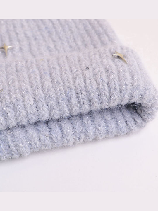 Beanie Unisex Σκούφος Πλεκτός σε Γκρι χρώμα