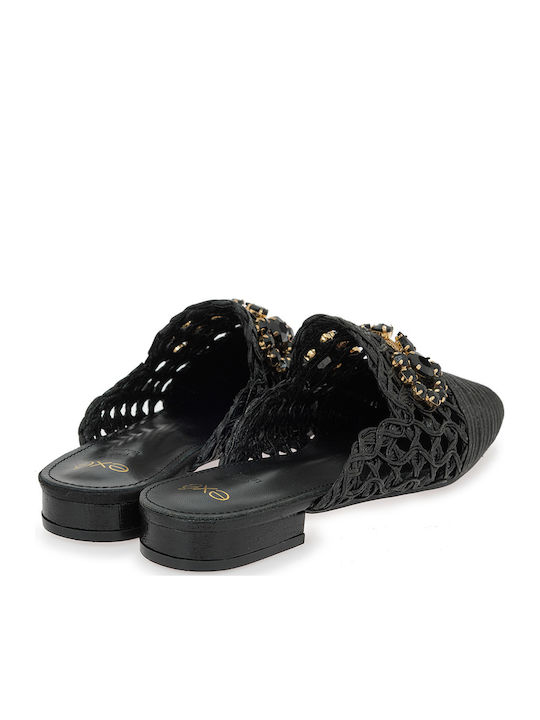 Flat Mules in Schwarz Farbe