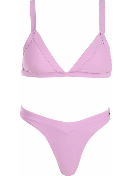 Gigi Set Bikini Τριγωνάκι & String Λιλά