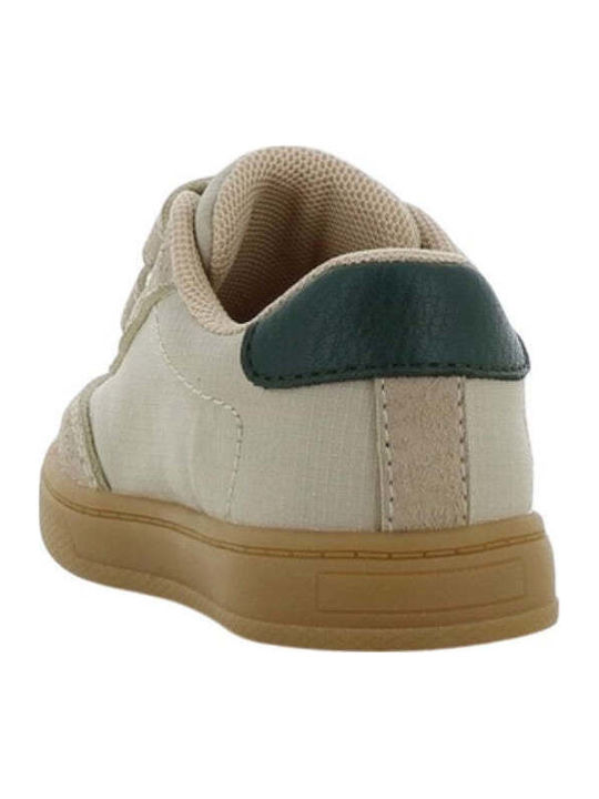 Kids Anatomic Sneakers With Hoop & Loop Closure Beige