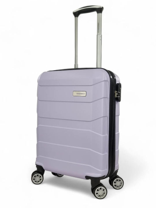 Greenwich Polo Club Cabin Hard Travel Suitcase Lila with 4 Wheels Height 55cm