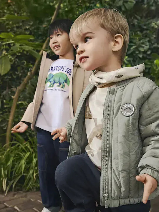 Kids Casual Green Jacket