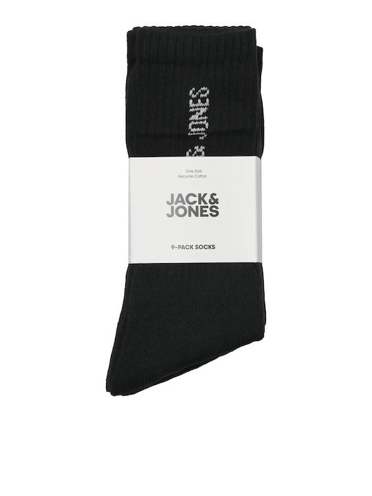 Jack & Jones Ανδρικές Κάλτσες Black 9Pack Jack & Jones Ανδρικές Κάλτσες Black 9Pack