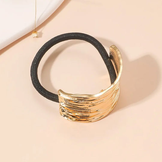 Casual Elastisches Haargummi Goldene Veredelte Manschette