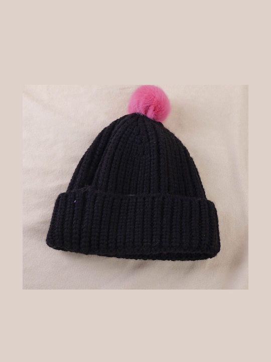 Kids Beanie Knitted Black