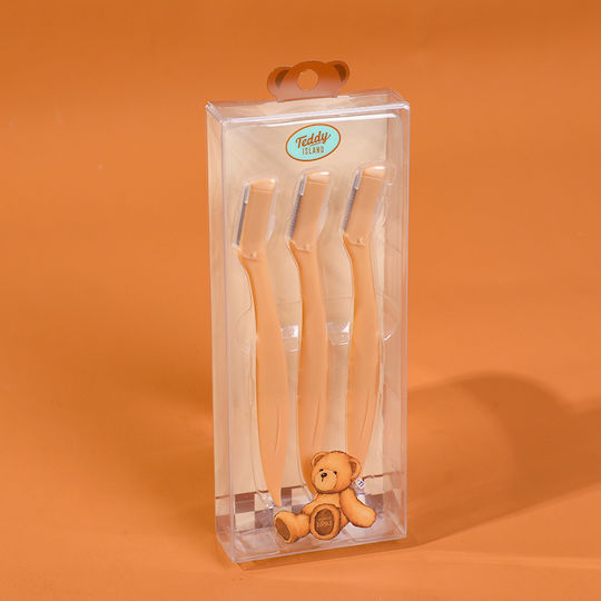Teddy Island Eyebrow Trimmer Straight Handle Series 3 Pieces