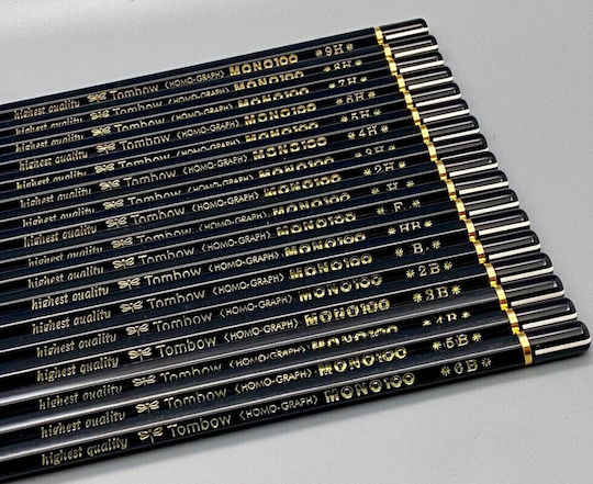Tombow Wooden Pencils Mono 100 Highest Quality 12pcs 4901991000092 Nibs 4h