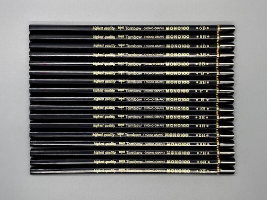 Tombow Wooden Pencils Mono 100 Highest Quality 12pcs 4901991000092 Nibs 5b