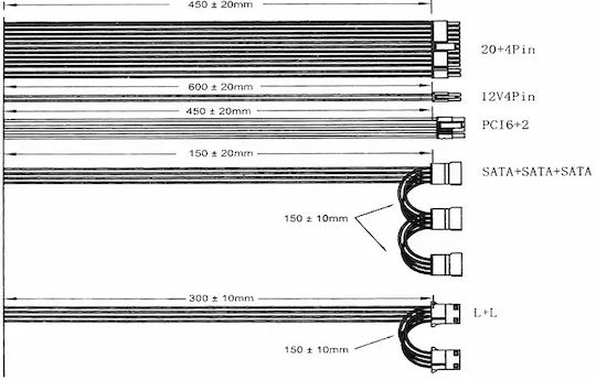 Powertech PT-1102 550W Μαύρο Τροφοδοτικό Υπολογιστή Full Wired