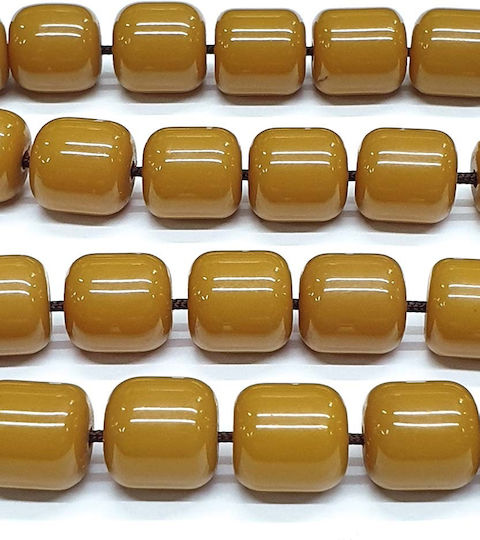 Roloi Komboloi Worry Beads with 33 Beads Made of Mastic Length 35cm Yellow