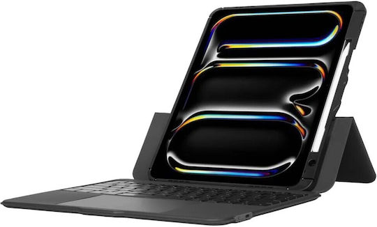 Targus Versavu Flip Cover Περιστρεφόμενη με Πληκτρολόγιο στα Ισπανικά Μαύρη (Ipad Pro 13-inch (m4))