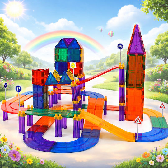 Wonder Toys Magnetic Construction Toy Race