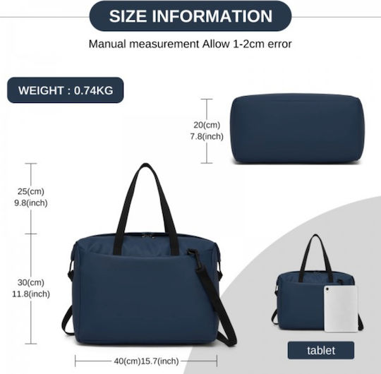 Miss Lulu Sak Voyage Navy Blue Fabric L40xW20xH30cm