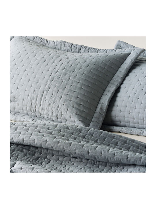 Kentia Mason Tagesdecken Set Mikrofaser Graues 160x240cm 2Stücke