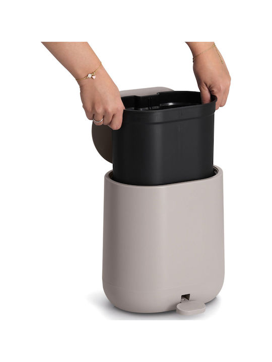 Coș De Baie Din Plastic Soft Close 6l Bej