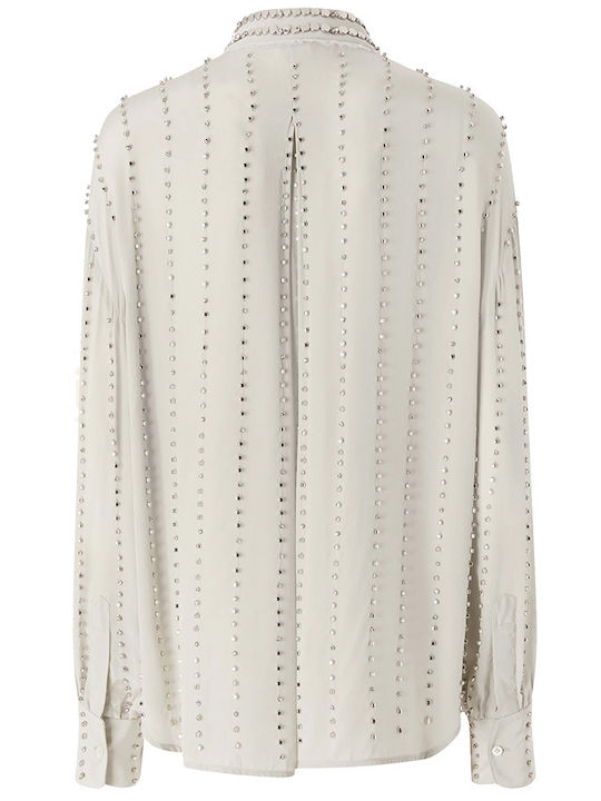 Camicia Μακρυμάνικο Γυναικείο Πουκάμισο Grey