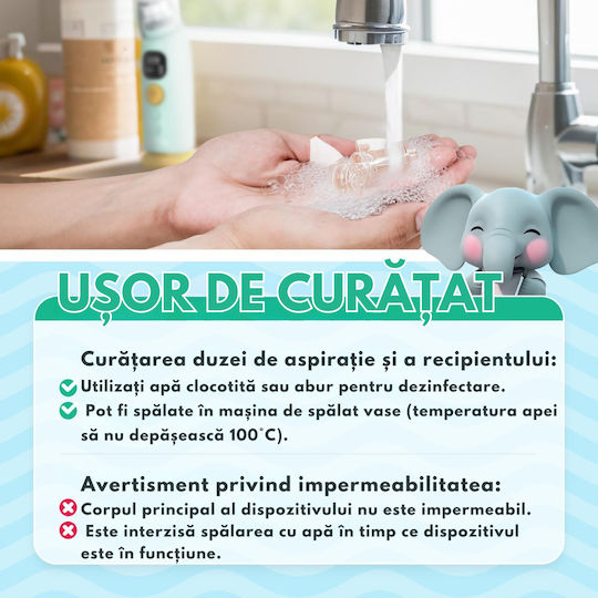 Qova Aspirator Nazal Electric pentru Sugari și Copii
