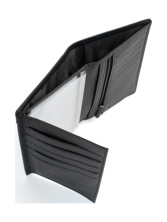 Damentasche aus Leder mit RFID Schwarz