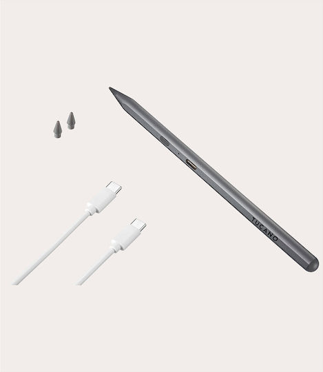 Tucano Pencil 3 Дигитална Докосвачна Писалка с Отхвърляне на Дланта за iPad в Сребрист Цвят